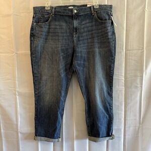 Old Navy Womens 18 (42x27)  Boyfriend Jeans Blue Denim Straight New NWT